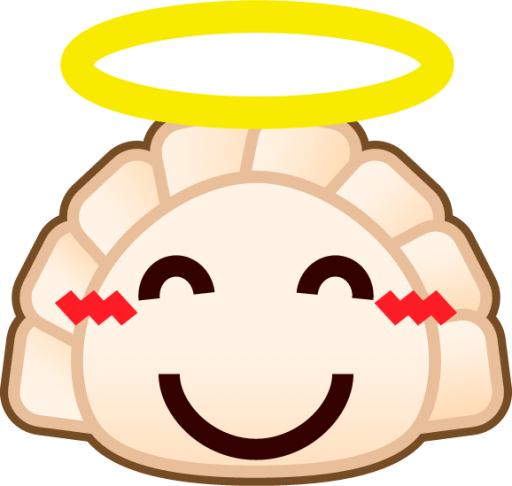 innocent (dumpling) emoji