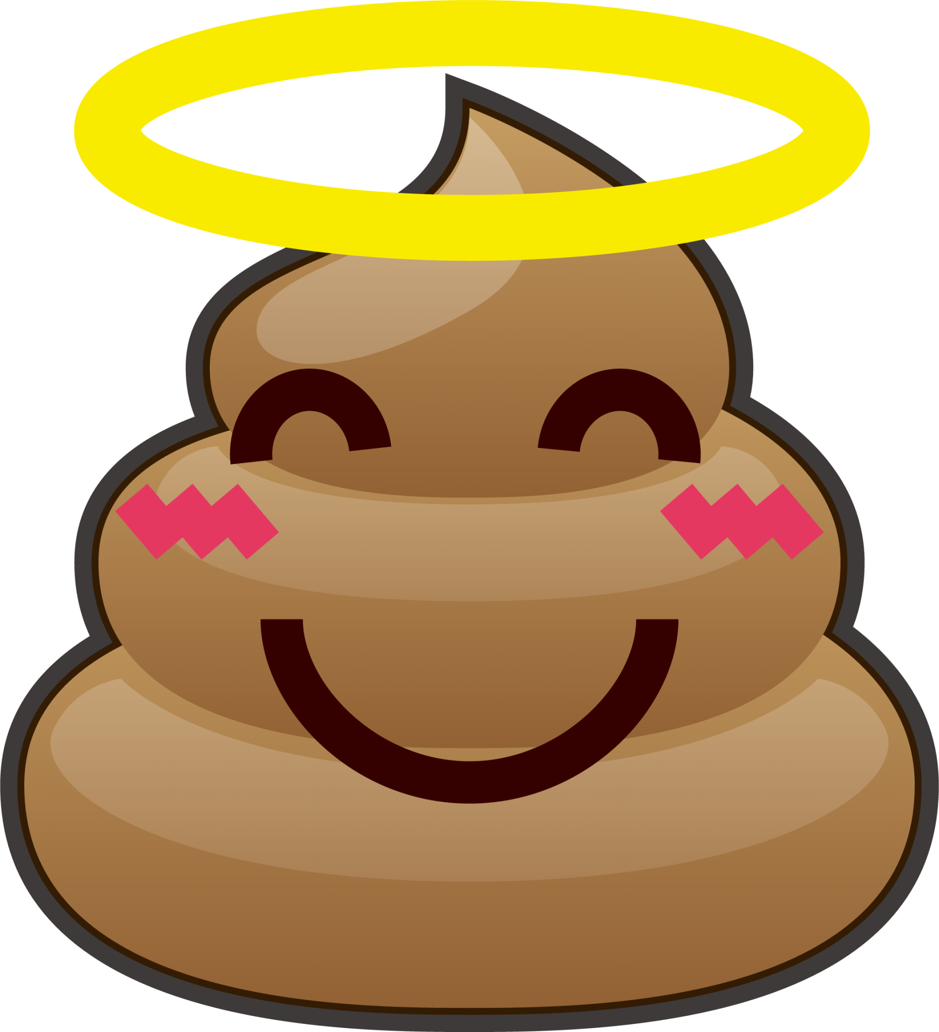 innocent (poop) emoji