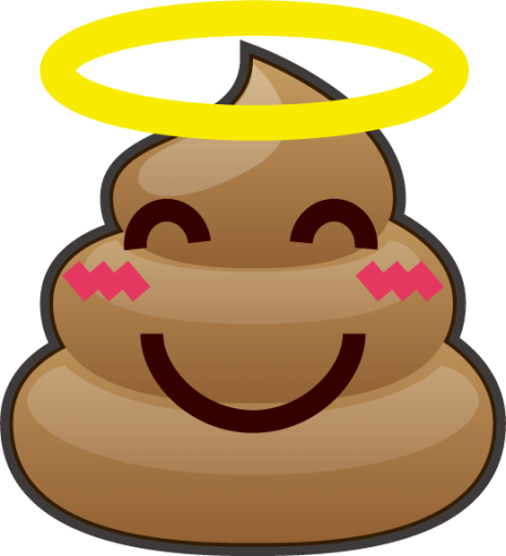 innocent (poop) emoji