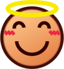 innocent (yellow) emoji