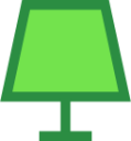 interface lighting light bulb table icon