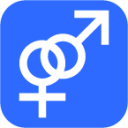 interlocked male and female sign emoji
