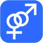 interlocked male and female sign emoji