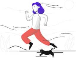 jogging cat exercise running illustration