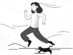 jogging cat exercise running illustration