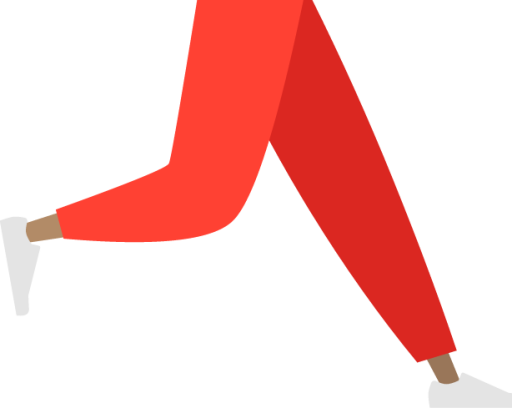 jogging exercise health red pants illustration
