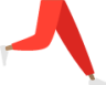 jogging exercise health red pants illustration