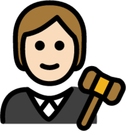 judge: light skin tone emoji