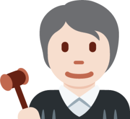 judge: light skin tone emoji