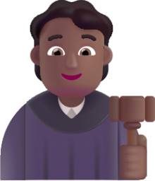 judge medium dark emoji