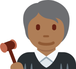 judge: medium-dark skin tone emoji