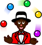 juggling (black) emoji