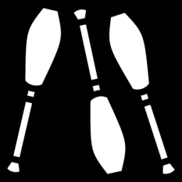 juggling clubs icon