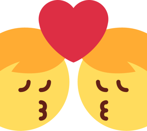 kiss: man, man emoji