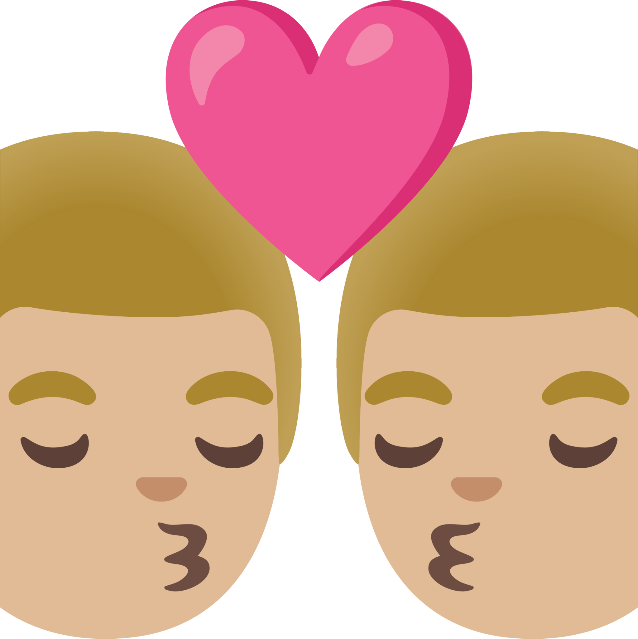 kiss: man, man, medium-light skin tone emoji