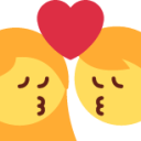 kiss: woman, man emoji