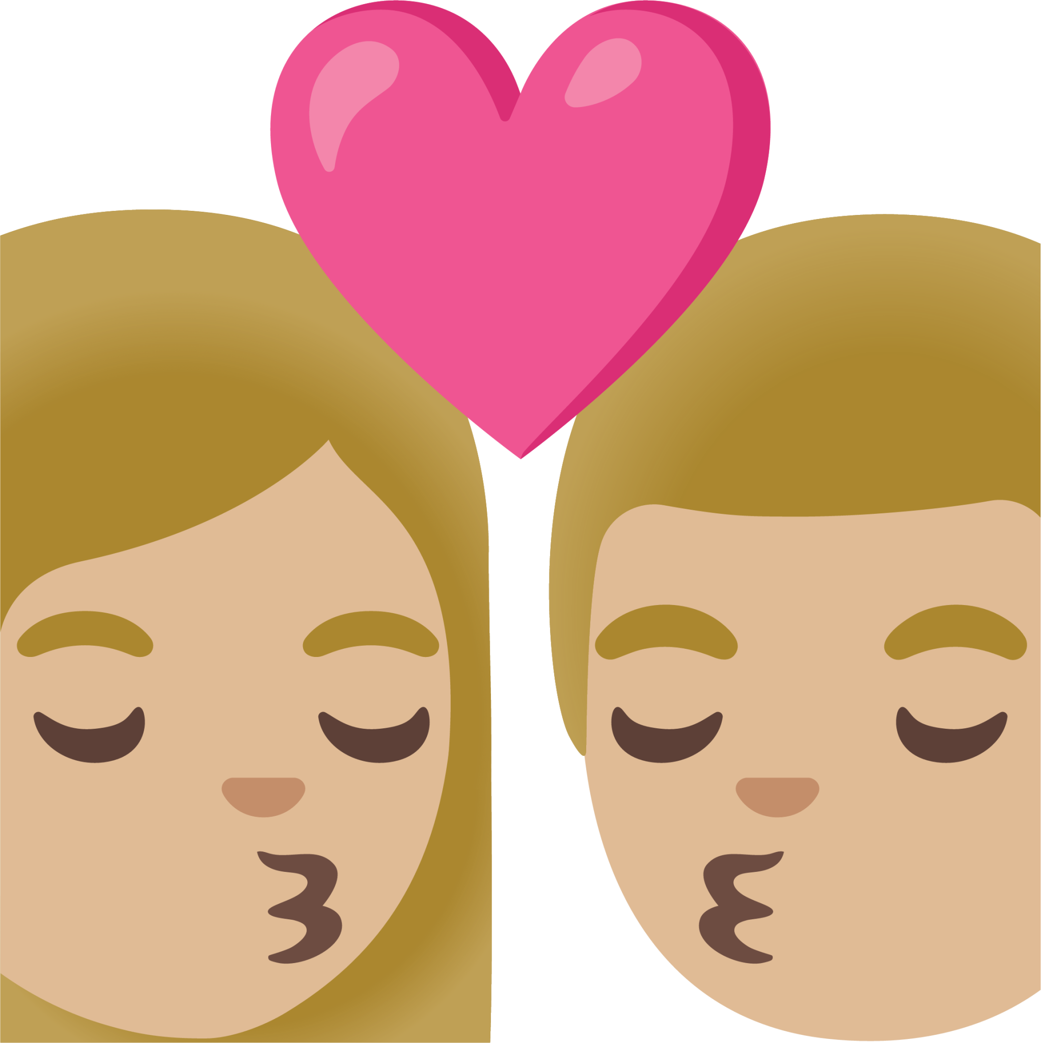 kiss: woman, man, medium-light skin tone emoji