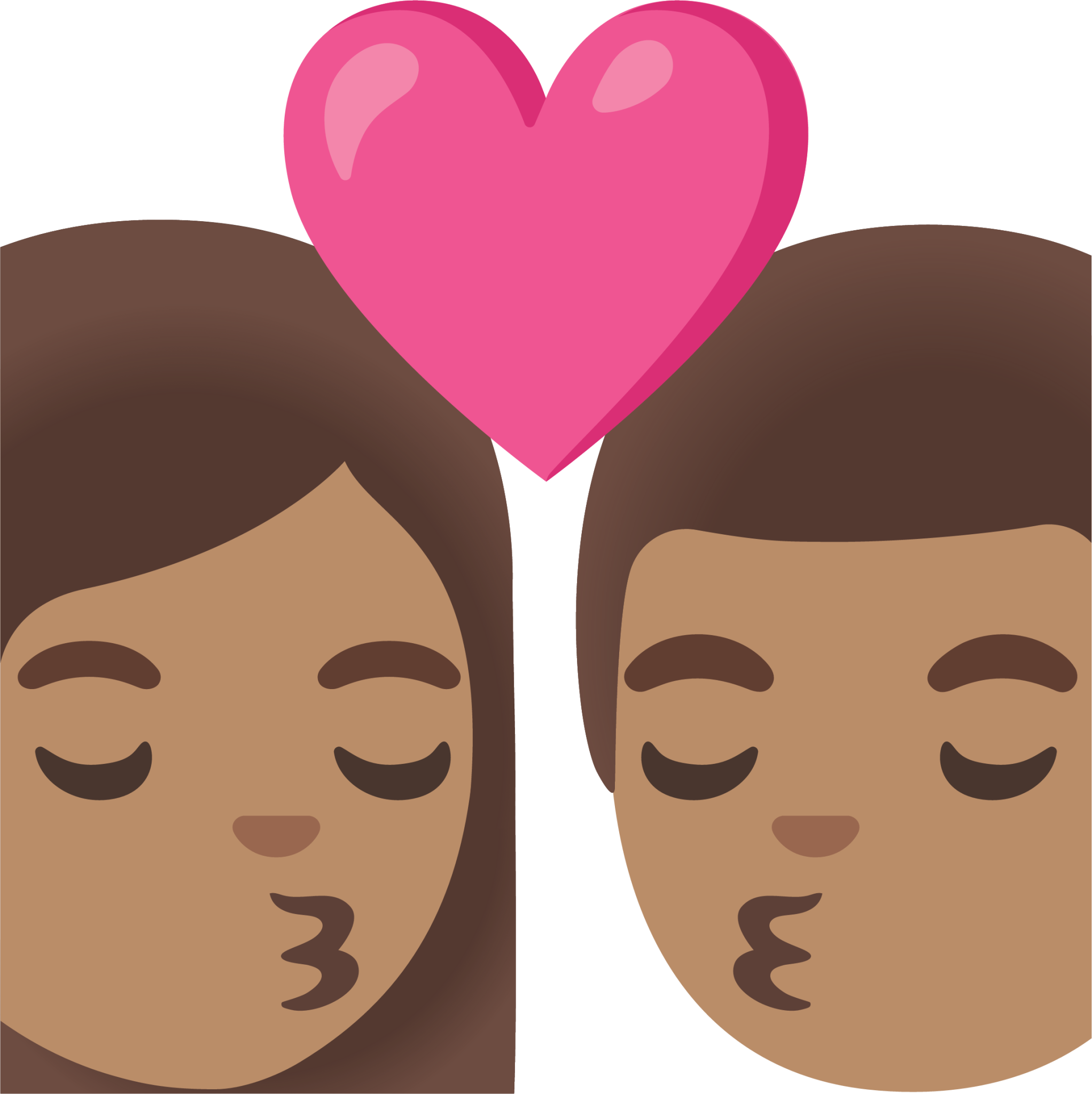 kiss: woman, man, medium skin tone emoji