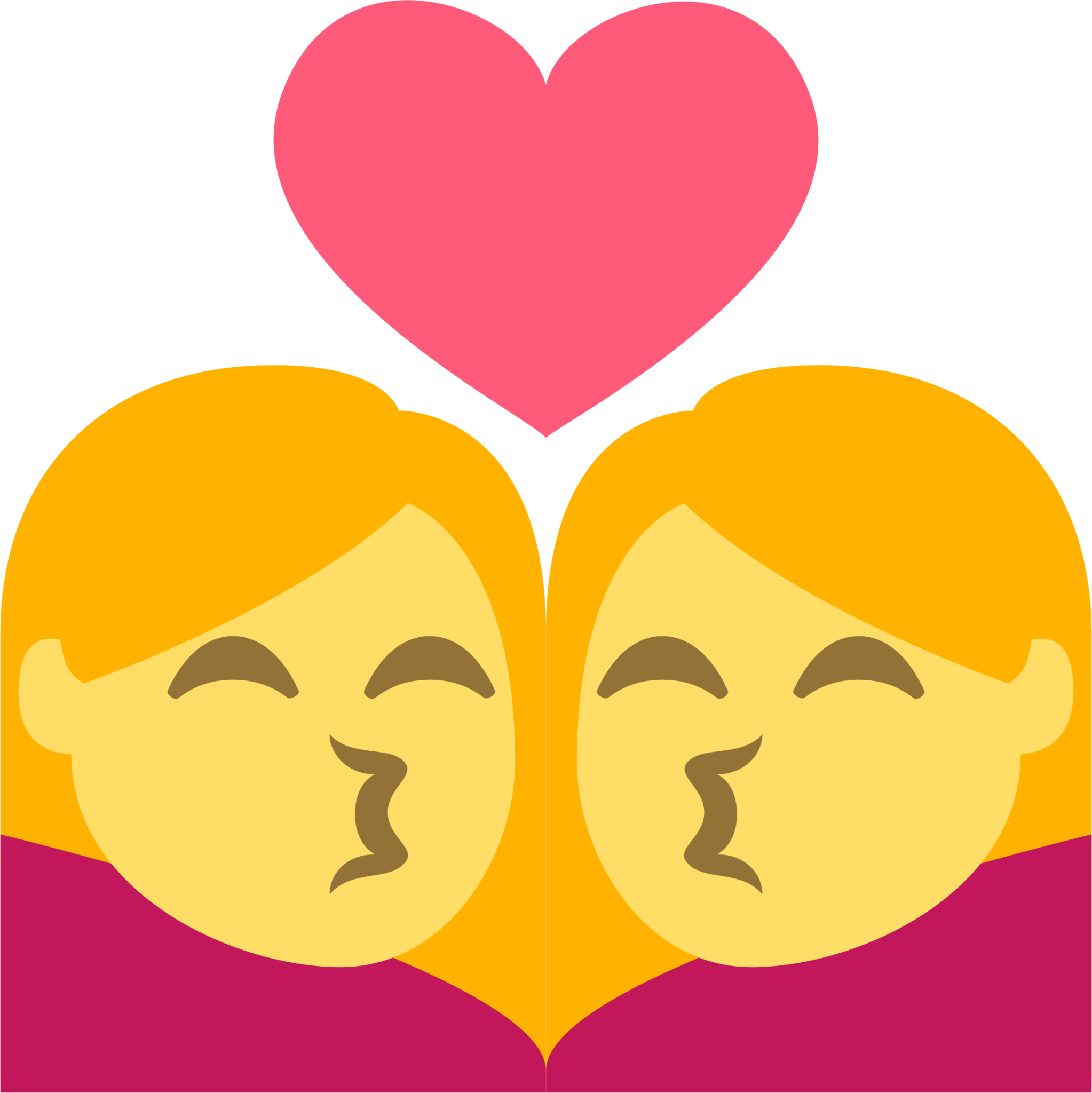 kiss (woman,woman) emoji