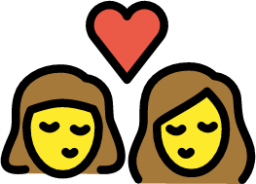 kiss: woman, woman emoji