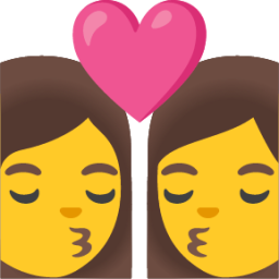 kiss: woman, woman emoji