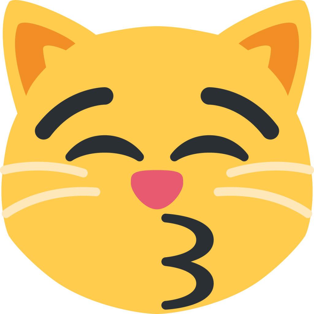 Kissing Cat Face With Closed Eyes Emoji Download For Free Iconduck