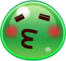 kissing closed eyes (slime) emoji