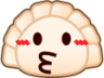 kissing (dumpling) emoji