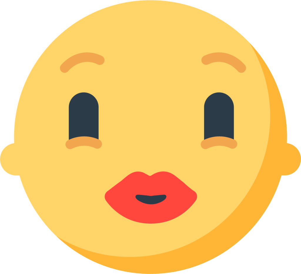 kissing face emoji
