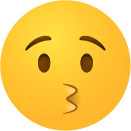 Kissing face emoji emoji