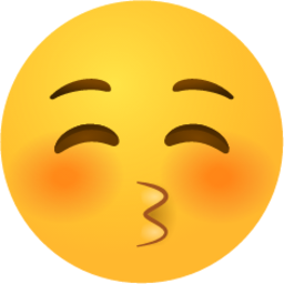 Kissing face with closed eyes emoji emoji