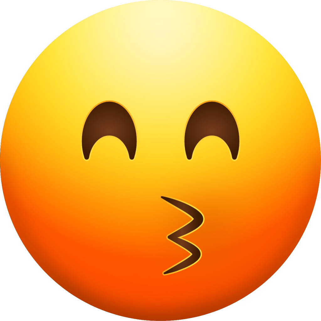 Kissing Face with Smiling Eyes emoji