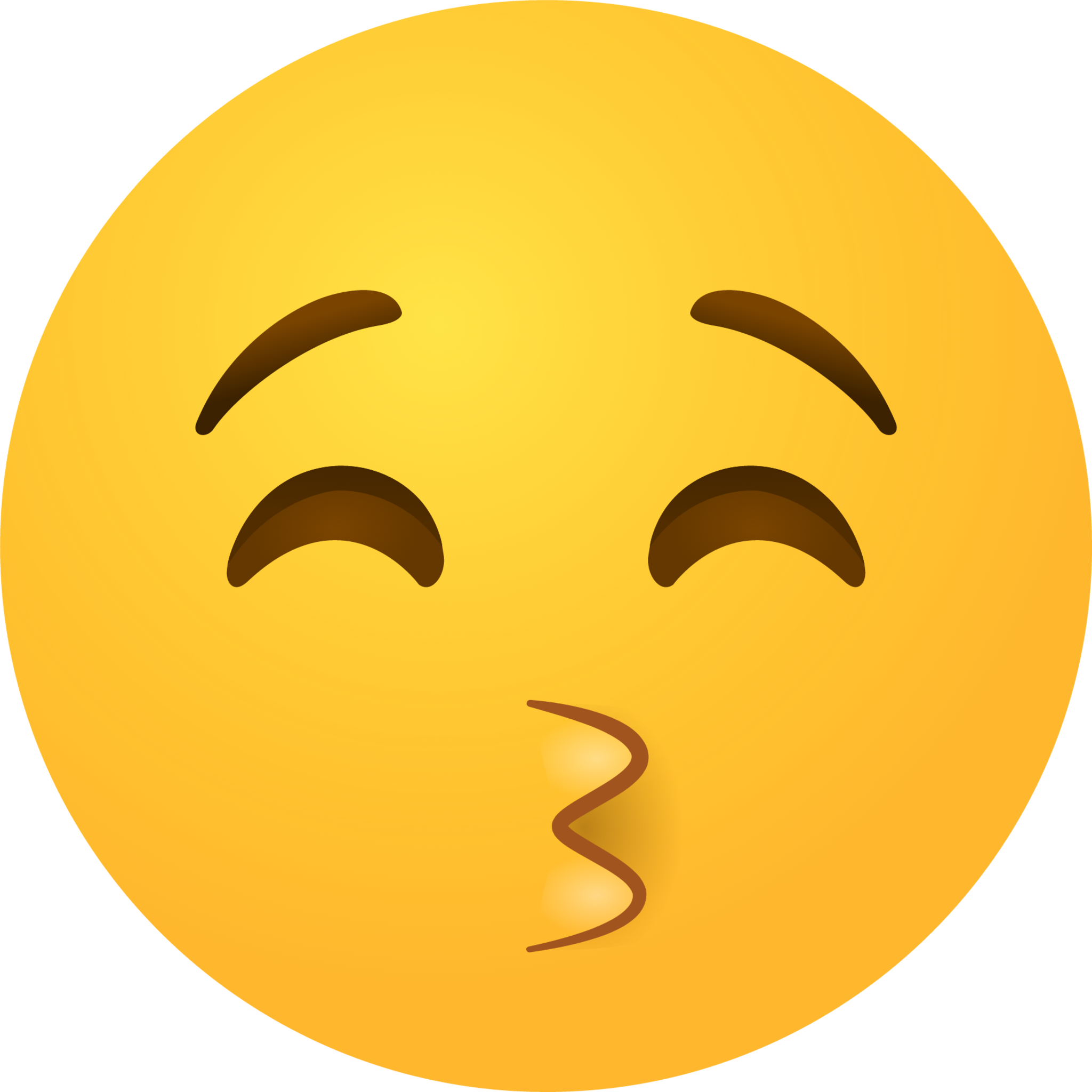 Kissing face with smiling eyes emoji emoji