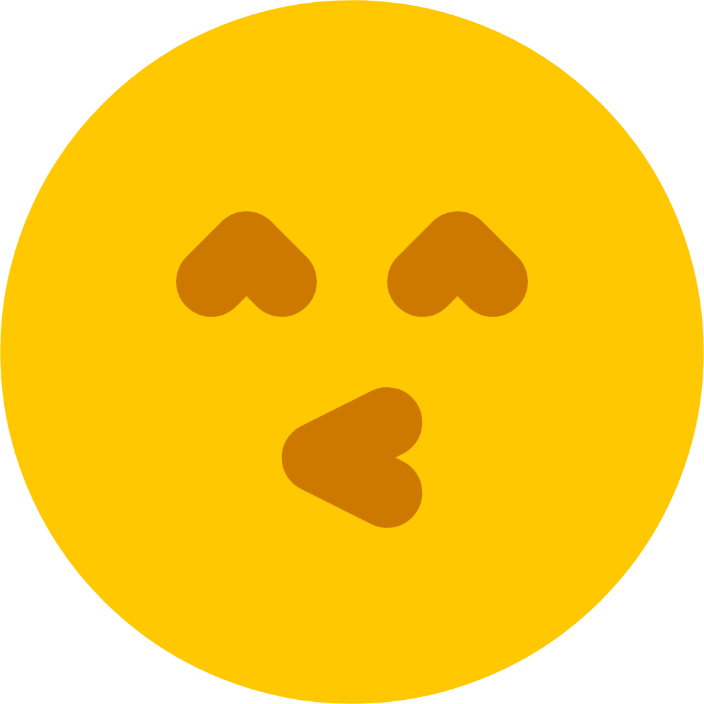 kissing face with smiling eyes icon