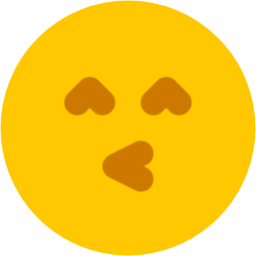 kissing face with smiling eyes icon