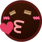 kissing heart (black) emoji