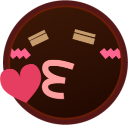 kissing heart (black) emoji