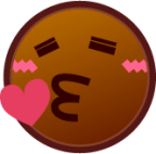kissing heart (brown) emoji