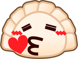 kissing heart (dumpling) emoji