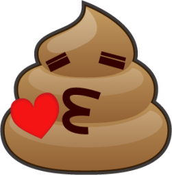 kissing heart (poop) emoji