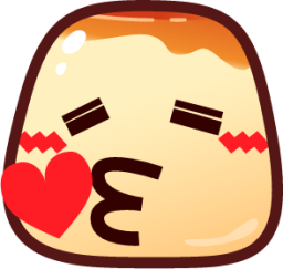 kissing heart (pudding) emoji