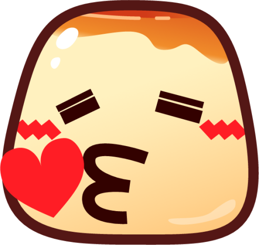 kissing heart (pudding) emoji
