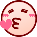 kissing heart (white) emoji