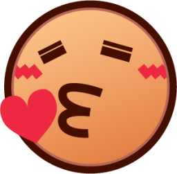 kissing heart (yellow) emoji