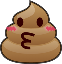 kissing (poop) emoji