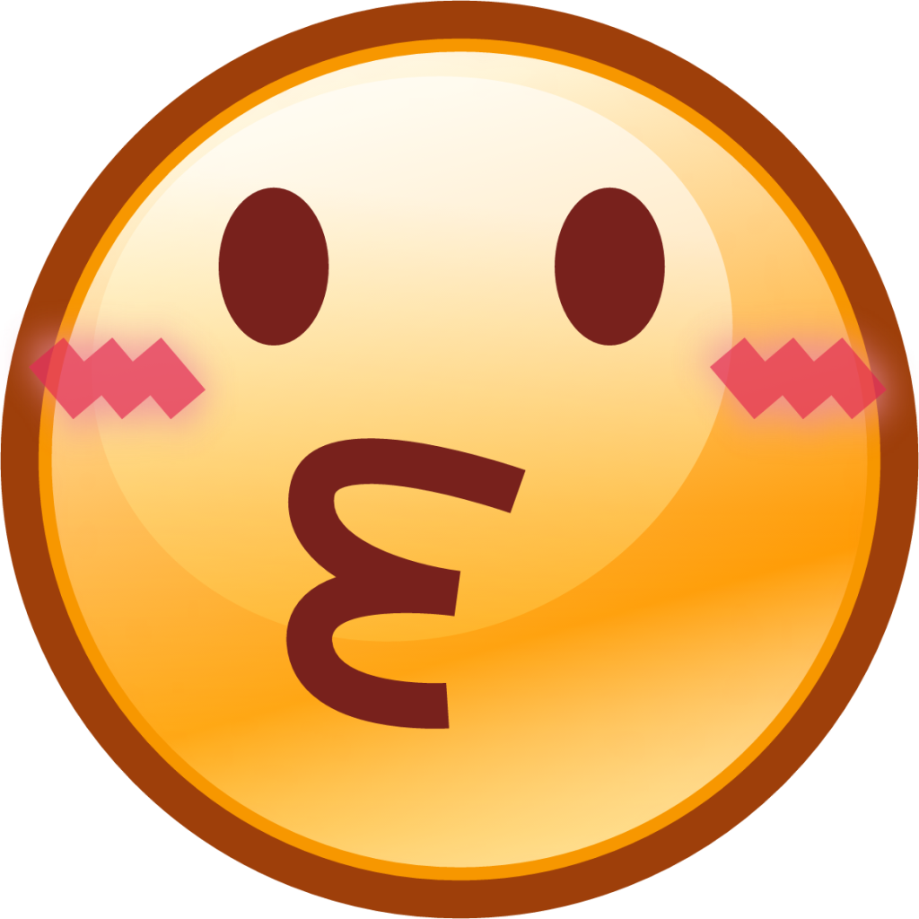 kissing (smiley) emoji