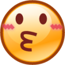 kissing (smiley) emoji