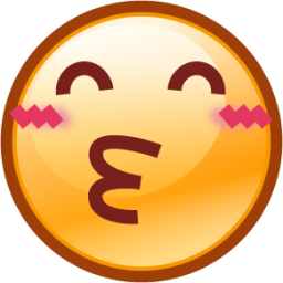 kissing smiling eyes (smiley) emoji