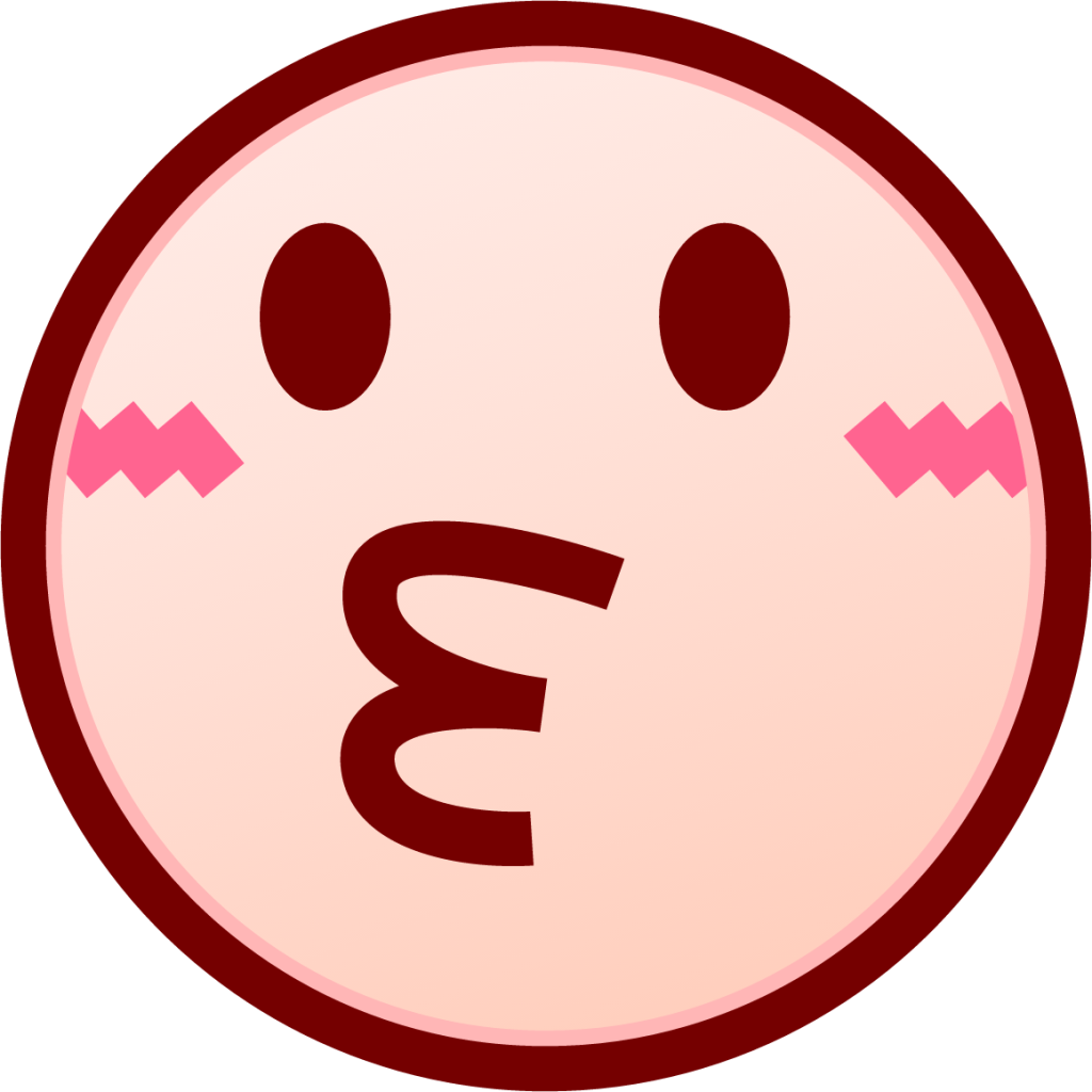 kissing (white) emoji