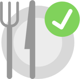 knfe plate checkmark icon